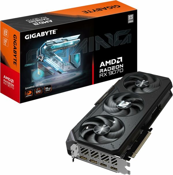 Placa de Vídeo Gigabyte Radeon RX 9070 GAMING OC, 16GB, GDDR6